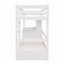 Auren Convertible Single Bunk Bed with Desk & Mattress